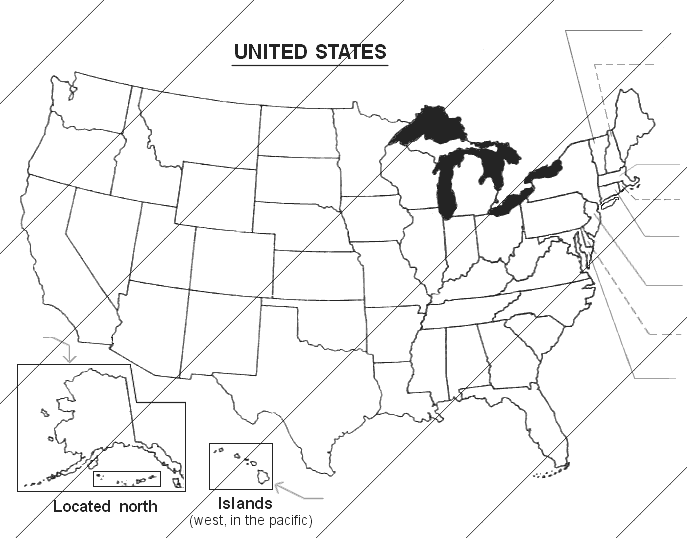 Printable map of the USA